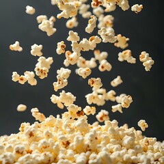 popcorn on black