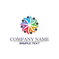 people care success health life logo template icons
