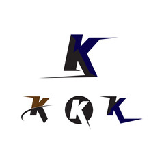 k letter k logo design and vector