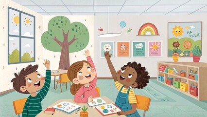 Obraz premium children playing in the park