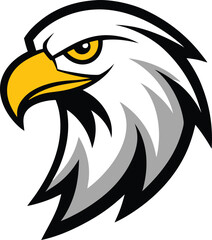 Hawk mascot logo icon flat vector design