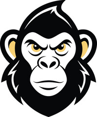 Monkey mascot logo vector