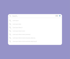 Search bar design element search bar violet background