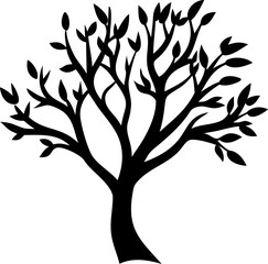 Obraz premium Isolated black tree vector icon for websites, apps, and prints
