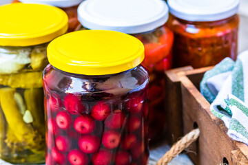 Canned veggies in vinegar
