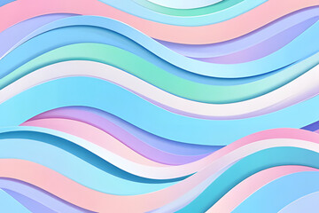 Peaceful Abstract Pastel Wave Background