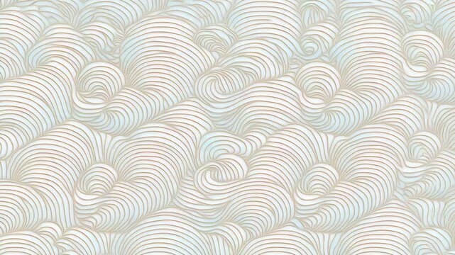 Abstract wavy line pattern with pastel tones, featuring seamless flowing texture and dynamic curved design, evoking calm and fluidity for backgrounds, wallpapers, or decorative purposes.