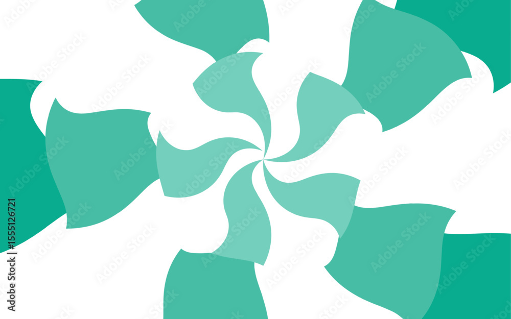 Poster abstract high-contrast, optical illusion background with a bold spiral pattern. wavy orange and whit