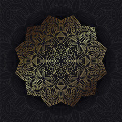 Luxury Mandala Design Set in Gold and Black