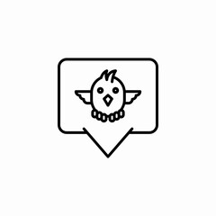 bird location pin icon sign vector