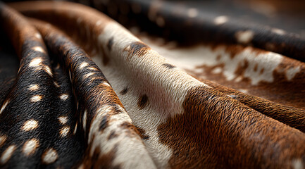 pattern cow leather natural print animal skin. Realistic cow fur seamless skin pattern