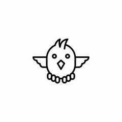cartoon bird mascot icon sign vector