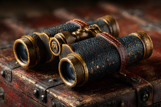 Binocular binoculars vintage style.