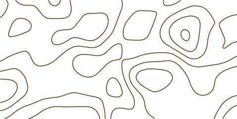 Abstract topography contour map background design .modern design with white background and golden wave lines .geography contour map linear background vector illustration