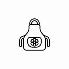 kitchen apron icon sign vector