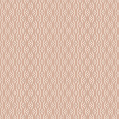 Elegant Beige Geometric Lattice Seamless Pattern