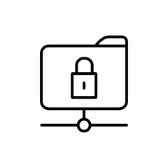 secure folder protection icon vector sign