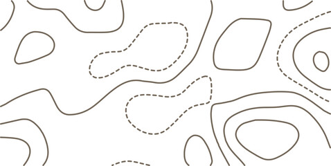 Abstract topography contour map background design .modern design with white background and gray wave lines .geography contour map linear background vector illustration