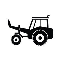 Obraz premium Heavy Duty Grader Tractor Silhouette