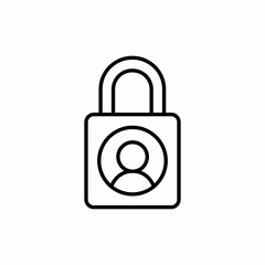 locked user profile icon vector sign