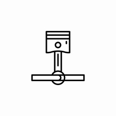 piston crank mechanism icon sign vector
