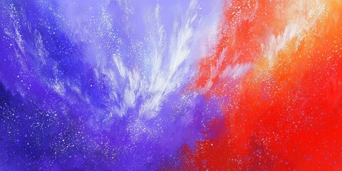 Vibrant abstract artwork featuring swirling colors of blue, orange, and white, evoking a sense of freedom.