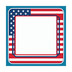 USA Flag Border Frame for Banner Template