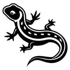 Naklejka premium lizard on white background