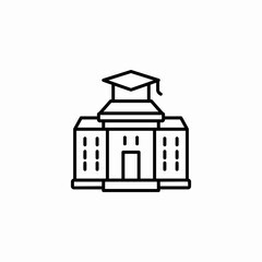 university graduation building icon sign vector