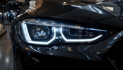 Fototapeta premium New modern car headlights