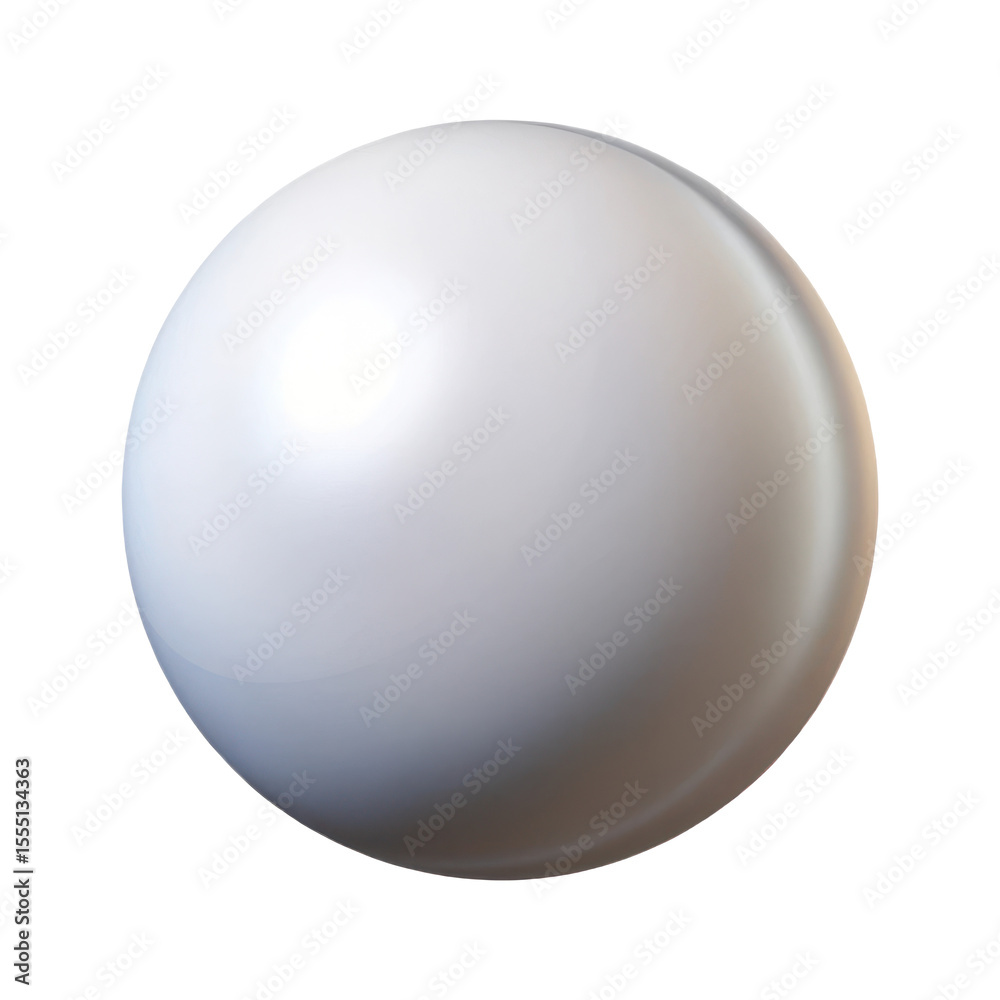Fototapete white sphere render illustration graphic design background abstract art smooth texture round ball sh