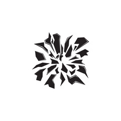 Broken glass icon. Clipart image isolated on white background