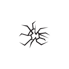 Broken glass icon. Clipart image isolated on white background