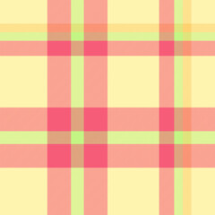 Vibrant pastel plaid pattern in pink, yellow, and green. Perfect for textile design, wallpaper, packaging, or website backgrounds.  Evokes feelings of spring, freshness, and optimism.