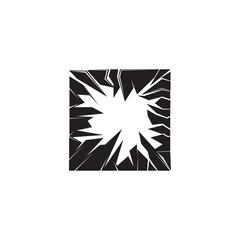 Broken glass icon. Clipart image isolated on white background