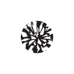 Broken glass icon. Clipart image isolated on white background