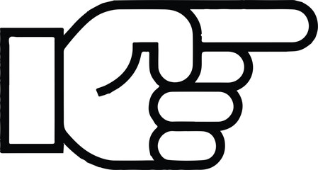 Hand Gesture Pointing Finger Icon - Simple and Clean Design