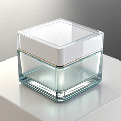 empty glass box
