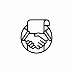 business agreement icon sign vector