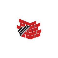 Mason logo design template. Mason logo vector. Construction logo