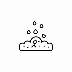garden rain icon sign vector