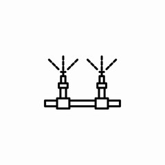 garden sprinkler icon sign vector