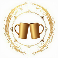 Two Beer Mugs Clinking — Cheers Celebration with Frothy Beer Toast Emoji