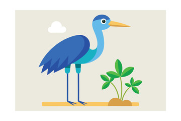 stork carrying a baby