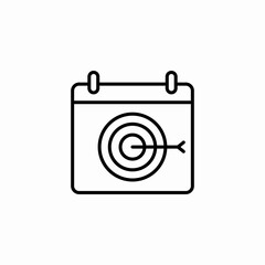 goal calendar icon sign vector