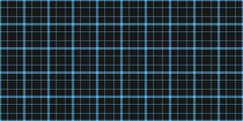 Ireland textile fabric tartan, no people vector check plaid. Hispanic seamless pattern texture background in cyan and black colors.