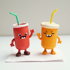 Juice and Soda Dancing Emoji — Fun 3D Animated Beverage Icons