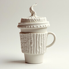 Coffee To Go Emoji — 3D Disposable Hot Beverage