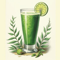 Green Smoothie Emoji — Vibrant 3D Healthy Drink Icon