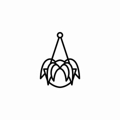 hanging plant pot icon sign vector